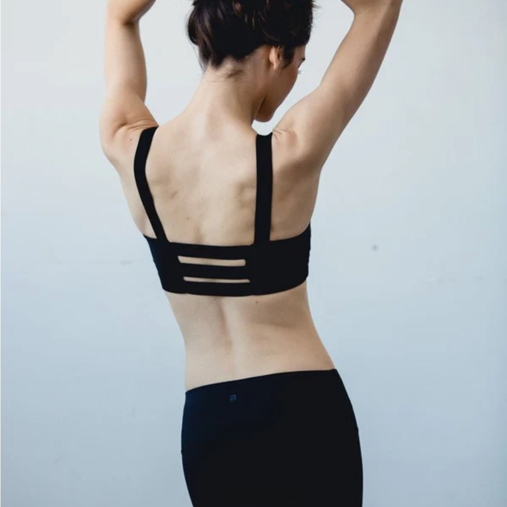 Montiel Stylish Black Sports Bra - Size Small